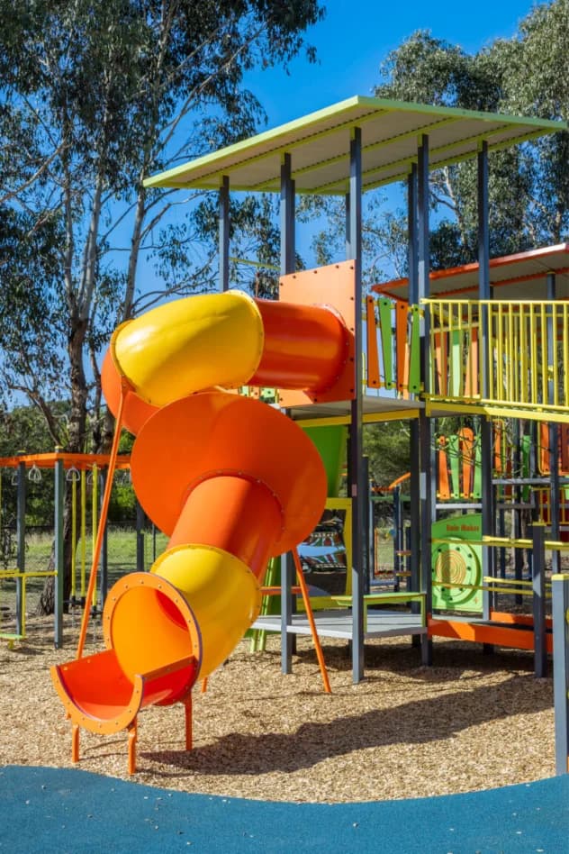 Playground equipment inspected for safety, condition and maintenance issues